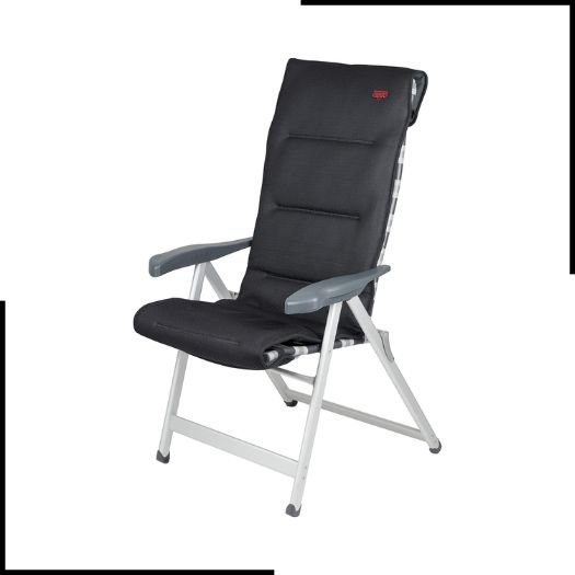 Crespo - Chair cover - Air-Deluxe - 128x53 cm - BlackGrey