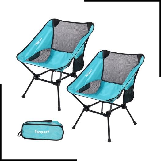 FBSPORT Folding Camping Chair, Lightweight Heavy Duty Camp Chair