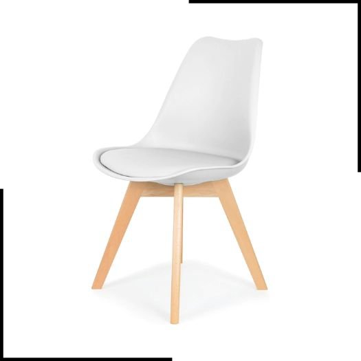 IHANA Dining Chair with Cushioned Pad Seat & Solid Beech Wood Legs