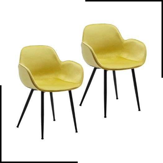 LeChamp Set of 2 Modern Dining Chair Velvet Accent Living Room Chair