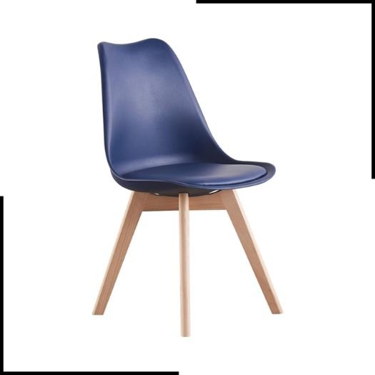 Life Interiors Plastic Shell Tulip Lorenzo Retro Dining Chair