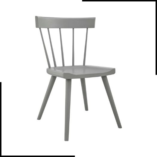 Modway Modern Farmhouse Wood Dining Chair in Light Gray