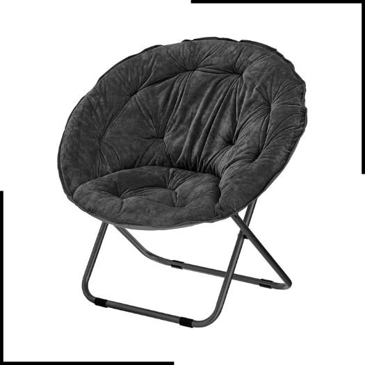 mDesign Urban Papasan Folding Moon Chair