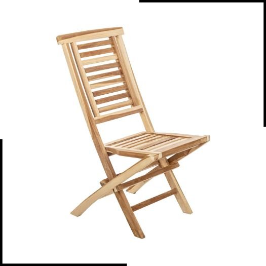 PrimeMatik - Outdoor folding chair in certified teak wood