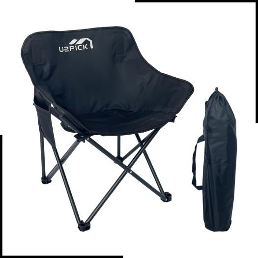 U2PICK Folding Moon Chairs, Portable Comfy Camping Chair