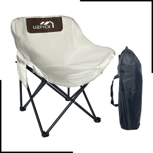 U2PICK Folding Moon Chairs, Portable Comfy Camping Chair