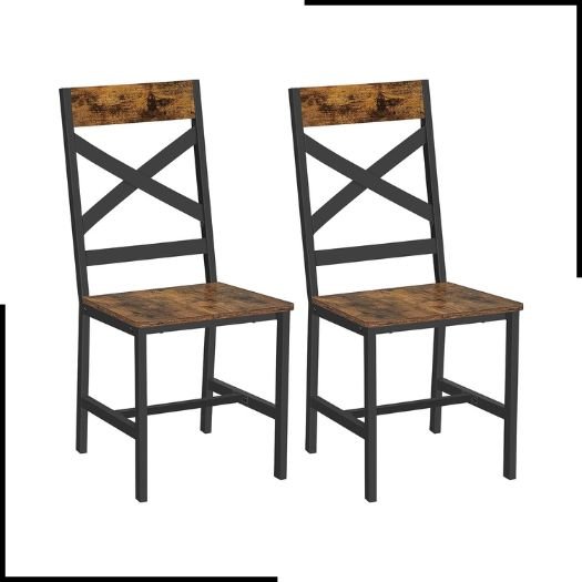 VASAGLE Dining Chairs, Kitchen Chairs Set of 2