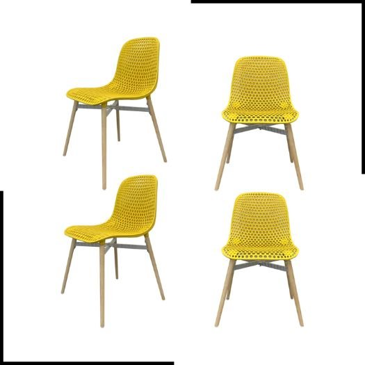 Achiemart Dining Chairs Set of 4 Wooden Legs