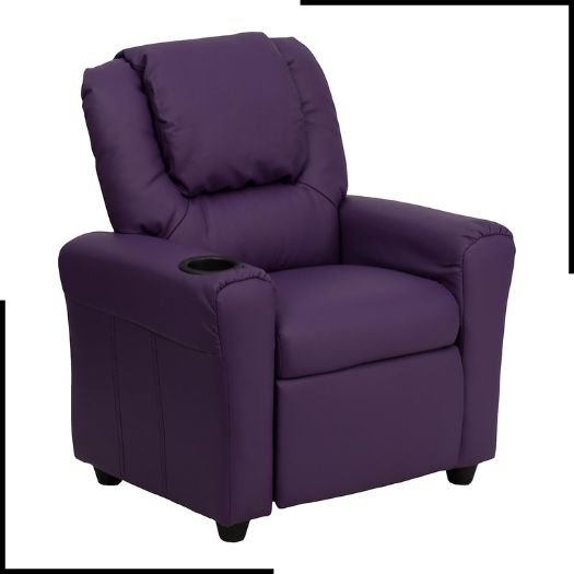 Flash Furniture Contemporary Kids Recliner with Cup Holder and Headrest