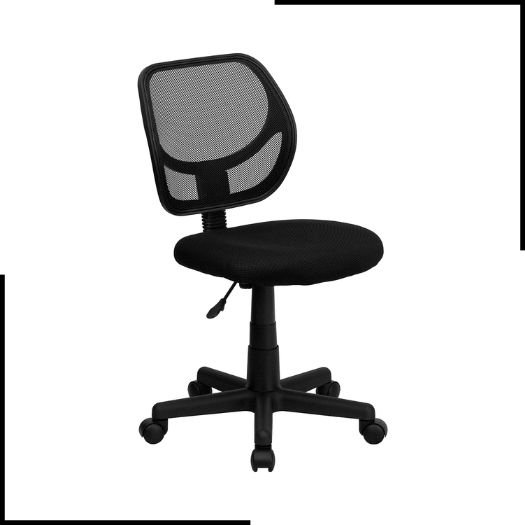 Flash Furniture Low Black Mesh Swivel Task Office Chair