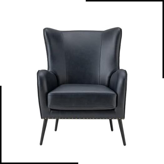 HULALA HOME Faux Leather Accent Chair (1)