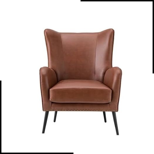 HULALA HOME Faux Leather Accent Chair