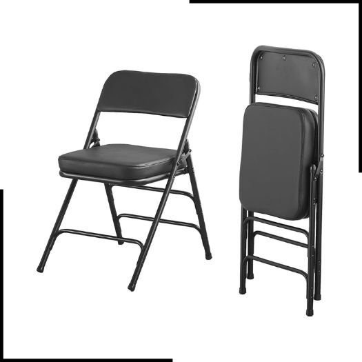 KAIHAOWIN Folding Chairs with Ultra Thick Padded Seat Foldable Chair