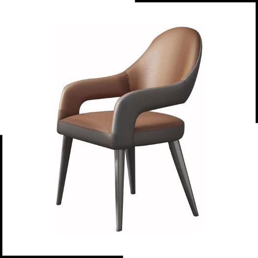 RILOOP Modern Kitchen Dining Chairs Leather Armchair